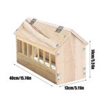 Bıldırcın Yemliği | Kuşlar İçin Yuva Şeklinde Yemlik | Kalın Ahşap Ev Şekilli Tavuk Ördek Kuş Yemliği