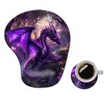 Bilek Dayanaklı Ergonomik Mouse Pad,Dizüstü Bilgisayar için Rahat Bilgisayar Jel Mouse Pad Bilek Desteği,Kaymaz PU Tabanlı Ejderha ile Ağrı kesici Mousepad