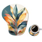 Bilek Dayanaklı Ergonomik Mouse Pad,Dizüstü Bilgisayar için Rahat Bilgisayar Jel Mouse Pad Bilek Desteği,Kaymaz PU Tabanlı Estetik Tasarımlı Ağrı kesici Mousepad