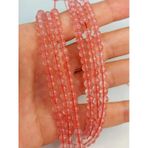 Bileklik Boy Gül Kuvars Taşı Yarım Dizi 4-4.5mm Aralığı 18cm Uzunluğundadır