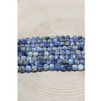 Bileklik Boy Lapis Taşı Küp Şekilli Yarım Dizi 4mm 18cm Uzunluğundadır