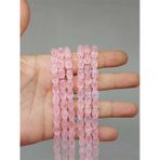 Bileklik Boy Pembe Kuvars Taşı Arpa Kesim Yarım Dizi 6 8.5mm 51114 18cm Uzunluğundadır