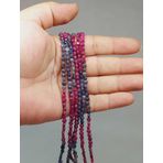 Bileklik Boy Yakut & Safir Taşı Yassı Dizi 2.5 4mm 51206 Yarım Dizi 17cm Uzunluğundadır