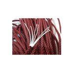 Bileklik İpi Siyah Kırmızı Diamond Renk 5 Metre Paracord 550 4mm 7 Çekirdek kırmızı- siyah desenli Tek Ebat
