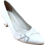Bilener 830 Kadın Taşlı Tokalı Kadeh Ökçe Stiletto Ayakkabı Bej