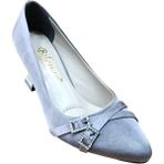 Bilener 830 Kadın Taşlı Tokalı Kadeh Ökçe Stiletto Ayakkabı Platin Saten