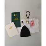 Bilenler Dini Nikah Seti – Kurdeleli Özel Kutu | Dini Nikah Defteri, Kadife Yasin, Gelin Başörtüsü, Kristal Tesbih, Gül Suyu, Takke, Esans