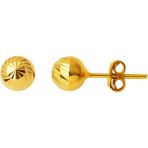 Bilezikci 22 Ayar Kalemli Top Altın Küpe 5 mm. - 1 cm - Sarı