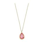 Bilezikhane 14 Ayar Altın Pembe Taşlı 1.10 Gram Kolye