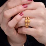 Bilezikhane 22 Ayar Sarı Altın Dorika Model Yüzük