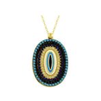 Bilezikhane Göz Oval 3.64 Gram 14 Ayar Altın Kolye