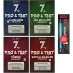 Bilfen Yayınları 7. Sınıf Pro Test Matematik Türkçe Fen Sosyal Soru Bankası Seti 4 Kitap - 3'lü Kalem Seti