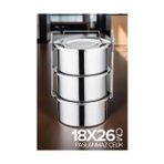 Bilfold Bx Xl 18X26 cm Sefer Tası Paslanmaz Çelik Yemek Kabı