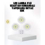 Bilfold Kablosuz Gün Işığı 3’lü LED Spot Lamba Kumandalı