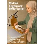 Bilfold Mutfak Dolabı Çekmece Kaydırmaz Raf Örtüsü Şeffaf, Suya Dayanıklı, Kesilebilir Pvc 45X300 cm