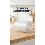 Bilfold Mutfak Şeffaf Kaydırmaz Pvc Raf Örtüsü 45X300 cm Dolap Içi Koruyucu