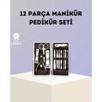 Bilfold Paslanmaz Çelik Çok Fonksiyonlu 12 Manikür Seti