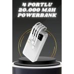 Bilfold Powerbank Şarj Cihazı 4 Çıkışlı 20.000 Mah Powerbank Kompakt Yüksek Kapasiteli Hızlı Şarj