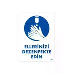 BilfolD SDTA-286595 Ellerinizi Dezenfekte Edin Uyarı Levhası 25X35 Kod:1249