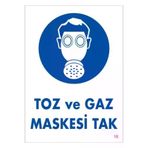 BilfolD SDTA-292258 Toz Ve Gaz Maskesi Uyarı Levhası 25X35 Kod:18