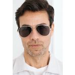 Bilge Karga Ethan Matt Silver Black Erkek Güneş Gözlüğü