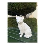 BilgeCe hoMe Ham boyasız büyük kedi heykeli