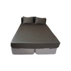 Bilgem Tekstil Çarşaf Çift Kişilik Pamuk Saten - 160*200+50*70 2 adet - Antrasit