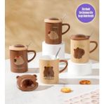 Bilger Brown Capybara Temalı Seramik Kupa - 1 Adet - 1 lt