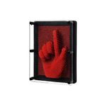 Bilger Klon El Modeli 3D Heykel Çerçeve Oyuncak Sihirli Iğneli Eğitici Hayal Geliştirici Pinart 20*15CM - Kırmızı