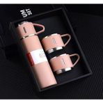 Bilger Vacuum Flask Set Üç Bardaklı Kutulu Termos Seti 500 ml - Gökkuşağı