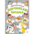 Bilgi Park Yayınları Hayvanlar Boyama Kitabı - Minik Eller Boyuyor (Örnek Resimli)