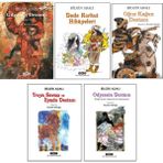 Bilgin Adalı 5 Kitap Destan Seti - Gılgamış Destanı - Dede Korkut Hikayeleri - Oğuz Kağan Destanı - Troya Savaşı ve Ilyada Destanı - Odysseia Destanı