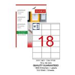 Bilgisayar Etiketi Tw-2218 70x46 Mm 100 Lü Lazer Etiket 1 Paket Tanex Davetiye Kargo Koli Kutu Etiketi