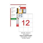 Bilgisayar Etiketi Tw-2312 70x70 Mm 100 Lü Lazer Etiket 1 Paket Tanex Davetiye Kargo Koli Kutu Etiketi