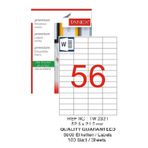 Bilgisayar Etiketi Tw-2321 52,5x21,2 Mm 100 Lü Lazer Etiket 1 Paket Tanex Davetiye Kargo Koli Kutu Etiketi