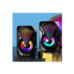 Bilgisayar Hoparlörü Led Işıklı Rgb Laptop Pc Uyumlu 1+1 Speaker