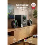 Bilgisayar Hoparlörü Rgb Işıklı 2İn1 Subwoofer Bluetooth Hoparlör Speaker D38 Siyah