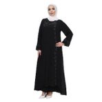BİLGÜN KADIN BÜYÜK BEDEN ŞİFON ASTARLI ANNE ABİYE ELBİSE Siyah
