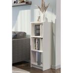 Bili Kitaplık 3 Raflı Çok Amaçlı Ofis Salon Çalışma Odası Kütüphane Rafı Beyaz