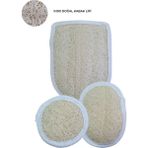 Bilian Doğal Kabak Lifi Eldiven + Oval + Yüz, Banyo Kesesi, Organik, Cilt Bakımı