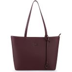 Bilik Deri BLKF AQUA Logo Detaylı Bordo Kadın Omuz Çantası