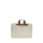 Bilik Deri BRIEFCASE-MN Monogram Bej Taba Unisex Laptop ve Evrak Çantası