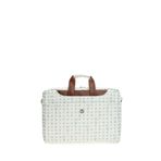Bilik Deri BRIEFCASE-MN Monogram Beyaz Taba Unisex Laptop & Evrak Çantası