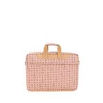 Bilik Deri BRIEFCASE-MN Monogram Pembe Camel Unisex Laptop & Evrak Çantası