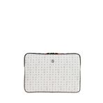 Bilik Deri Monogram Beyaz Unisex Laptop & Evrak Çantası LAPTOP-MN 15,6" (Beyaz)