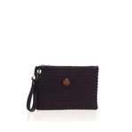 Bilik Deri Siyah Kumaş Kadın Portföy & Clutch Çanta MELİS (Siyah Kumaş)