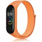Bilişim Akademi Xiaomi Mi Band 3 4 5 6 Hasır Kumaş Örgü Spor Kordon Kayış - Turuncu