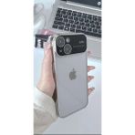 Bilişim Aksesuar Iphone 13 Kamera Korumalı Çerçeveli Silikon Telefon Kılıfı - Gümüş