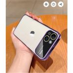 Bilişim Aksesuar Iphone 13 Kamera Korumalı Çerçeveli Silikon Telefon Kılıfı - Mor