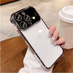 Bilişim Aksesuar Iphone 14 Pro Max Kamera Korumalı Çerçeveli Silikon Telefon Kılıfı - Gümüş